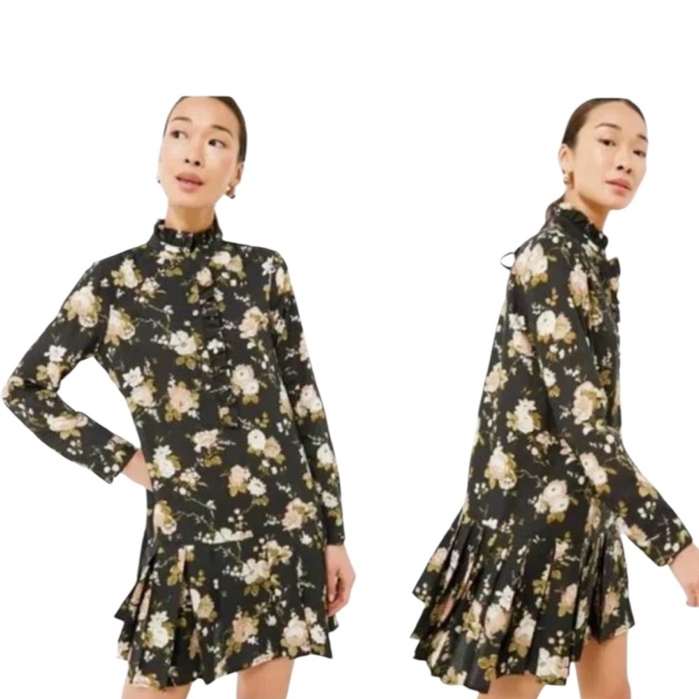 NWT Tuckernuck Midnight Garden Floral “Tate” Long Sleeve Mini Dress